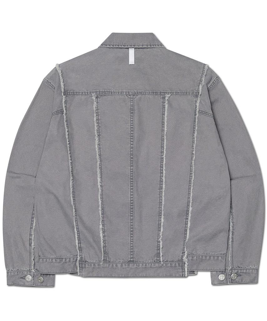 Nomanual Rough Cut Trucker Jacket - Washed Gray