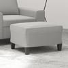 349342 vidaXL Footrest Light Grey 60x50x41 Cm Microfibre Fabric
