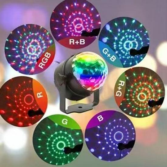 USB Magic Rotating RGB Disco Ball Light for Parties, Bars, and Christmas Decorations
