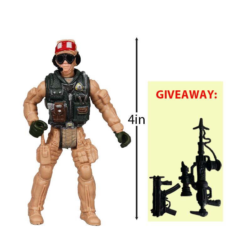 10cm Warrior Elite Force Army Police Military Snow Navy Soldier Action Figure Toy Terrorist SWAT Team Figuras for Children Gift