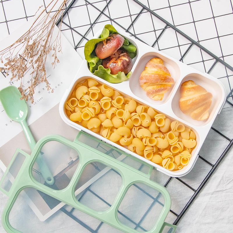 1000ML Lattice Lunch Box High Capacity Leakproof Portable Food Container Travel Camping Office School Healthy Material Bento Box
