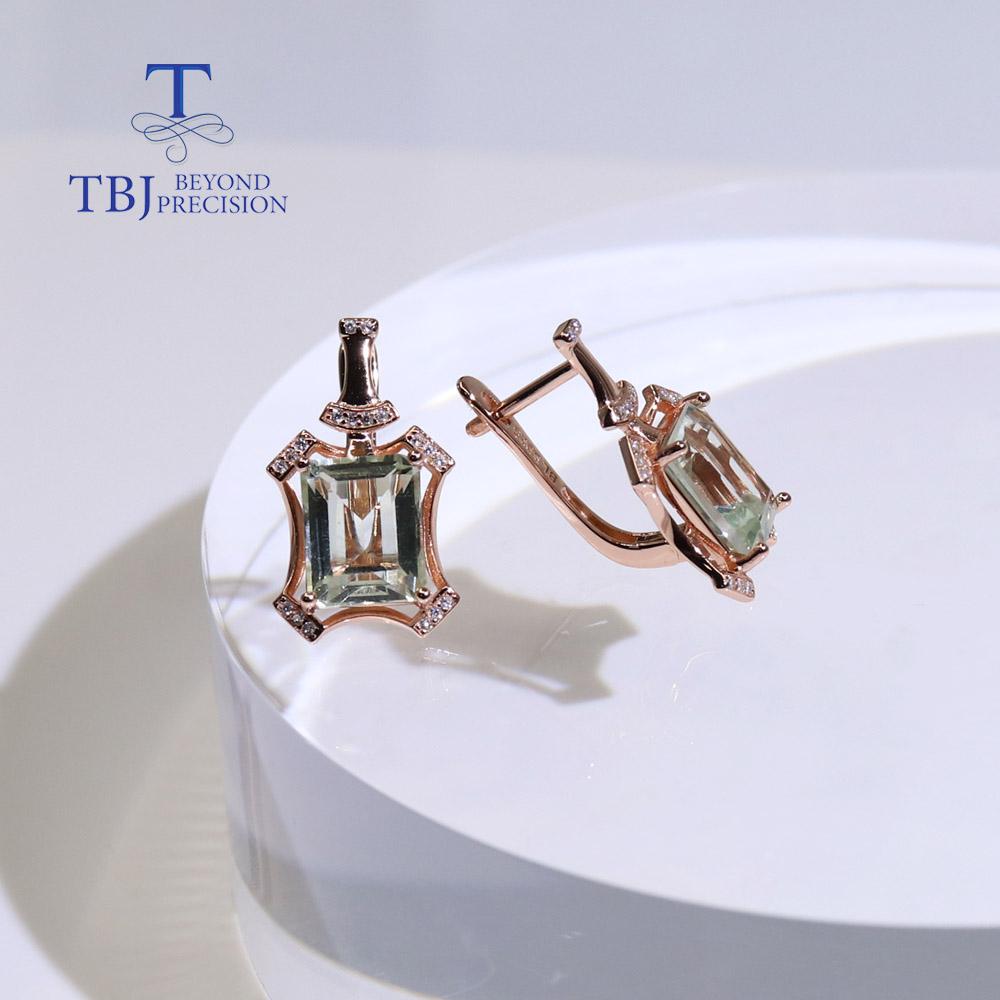 Nowy gorący sprzedawanie kamień naturalny zielony ametyst kolczyki 925 sterling silver biżuteria prezent dla kobiet mama żona fajny prezent!