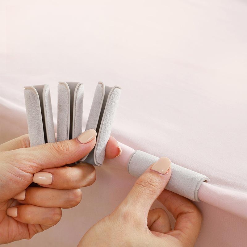 

Держатель для простыни, Противоскользящий и Несминаемый пододеяльник, Простыня, Держатель для одеяла, Зажим против сминания, Безыгольный зажим для простыни 8 bags светло-серый