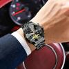 POEDAGAR Exquisite Business Men Watch Waterproof Luminous Chronograph Luxury Man Watches Stainless Steel Men's Quartz Wristwatch