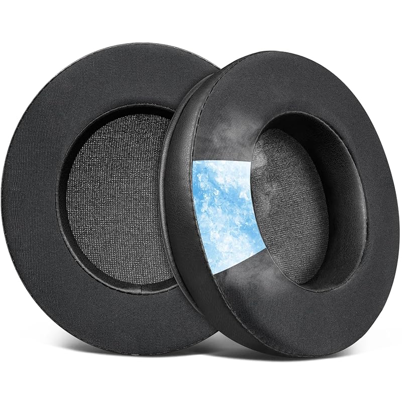 

SOULWIT cooling gel pad ear pads for Razer Blackshark V2 X/Blackshark HyperSpeed headset for head pad high density foam ear cup ice silk fabric