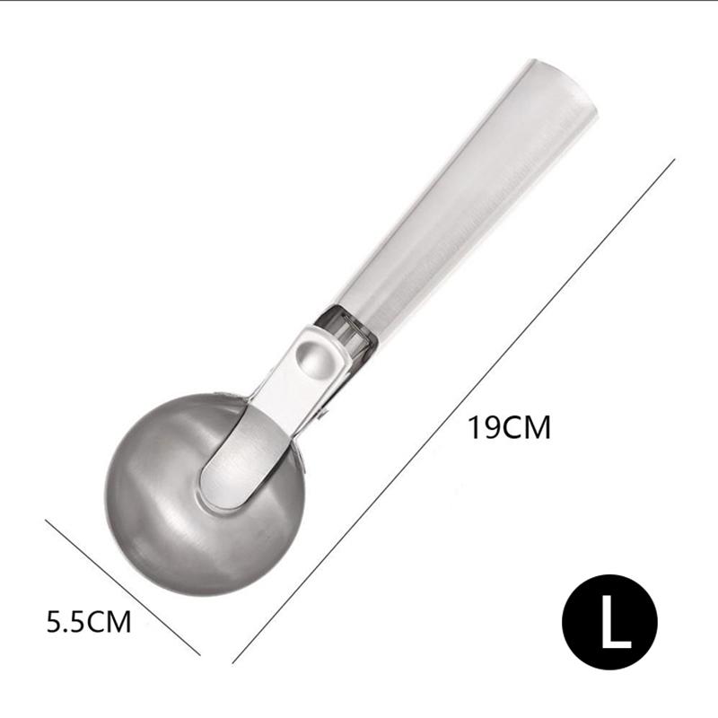 Multifunctional Ice Cream Spoons Stainless Steel Dual-Purpose Scoop Fruit Spoon for Ice Cream Watermelon Spoon Ball Scoop BJL001