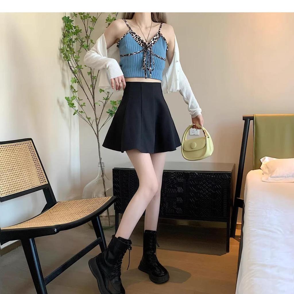 High-Waisted Drapey Pleated Skirt - Women's Spring/Summer Fairy Academy Style Skirt