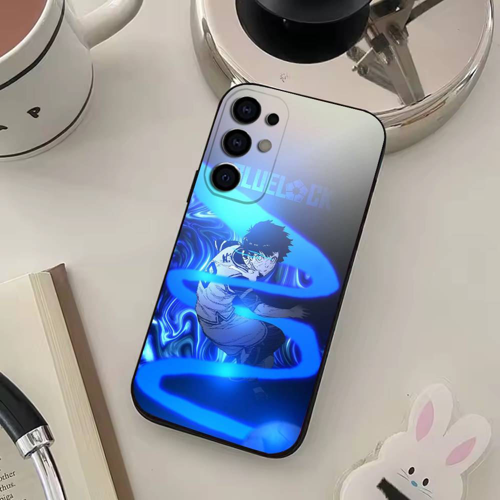 Anime Trent B-Blue L-Lock Phone Case For Samsung S25,S24,S21,S22,S23,S30,Ultra,S20,Plus,Fe,Lite,Soft Black Cover Samsung S25