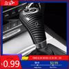 GLC GLB Carbon Fiber ABS Car Gear Shift Knob Cover Accessories For Mercedes Benz AMG E C A B G Class GLE GLS CLA GLA GLB EQA EQ