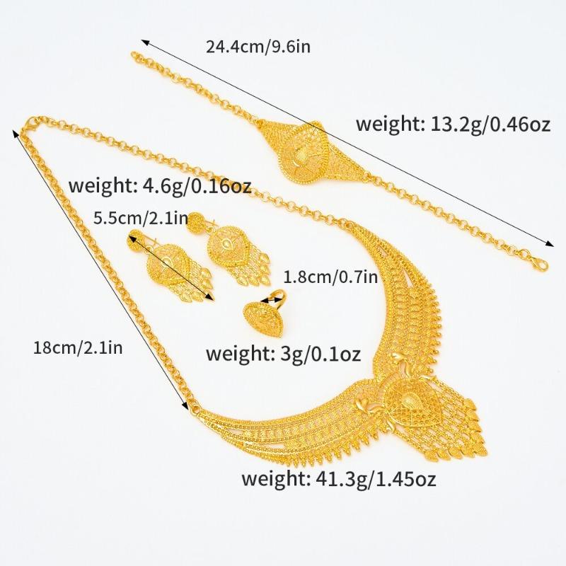European and American Popular Jewelry Women's Exaggerated Large Set Necklace Set, Women's Day Gift Muse Accessories