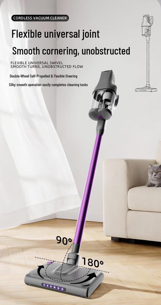 Dual-Function Wireless Vacuum & Mop – High-Power, Quiet Carpet Cleaner