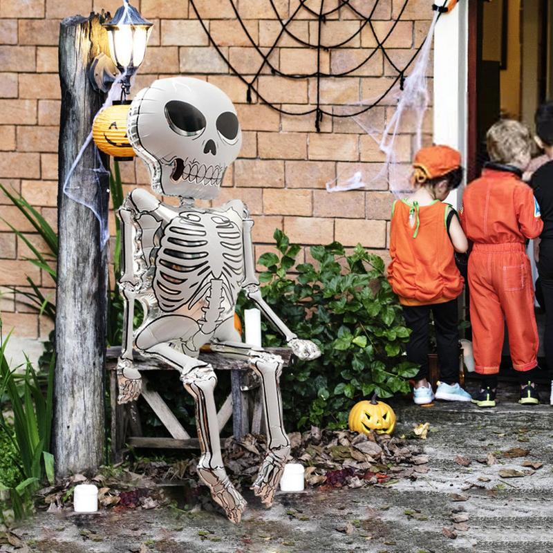 Halloween Skeleton Decor Supplies Halloween Large Skeleton Man Inflatables Ghost Halloween Party Decoration Skeleton Man Kid Toy