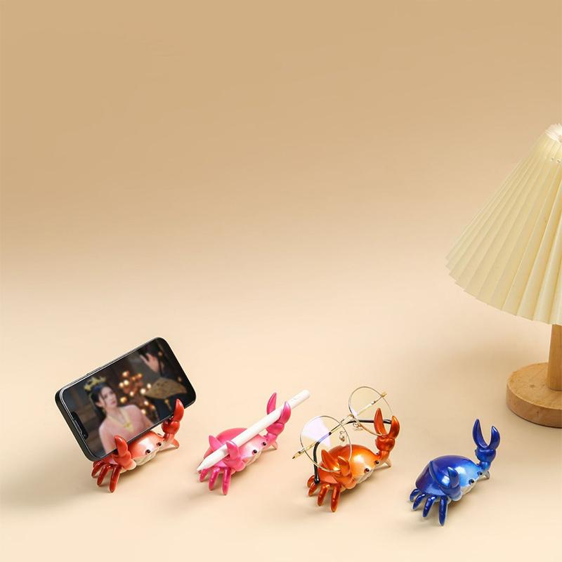 Creative Crab Pencil Pen Storage Rack Giant Weightlifting Styling Stationery Storage Rack Cute Phone Stand Room Decoration