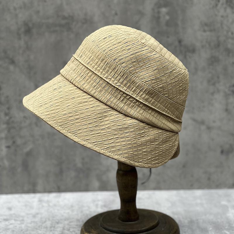 

Lattice Back Split Bucket Hat Female Modified Face Casual Versatile Spring And Autumn Round Face Small Fresh M55-57cm can be adjusted to a smaller size