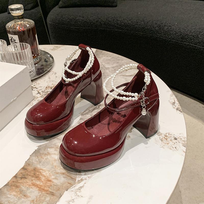 Fashion Hot Selling 2025 New Platform Heels Lolita Shoes Round Toe Branded Pumps Sexy Sandals Footwear Casual Fashion Beige Retro