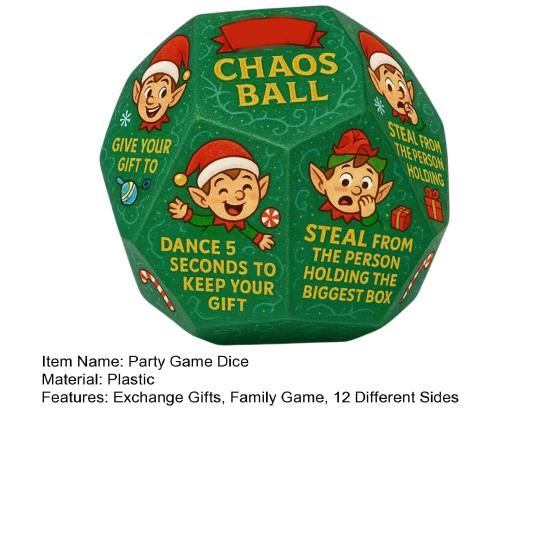 Hilarious Exchange Party Game Dice Exchange Gifts Family Game 12 Different Sides Christmas Stocking Stuffers for Men Women Family Friends Holiday