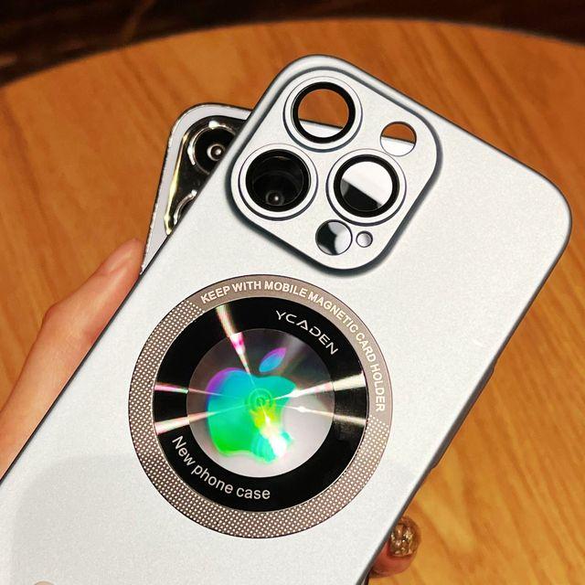 Magnetic For Magsafe Logo Hole Case For Iphone 14 13 12 11 Pro Max Wireless Charging Camera Film Protector Hard Pc Cover 14 Pro