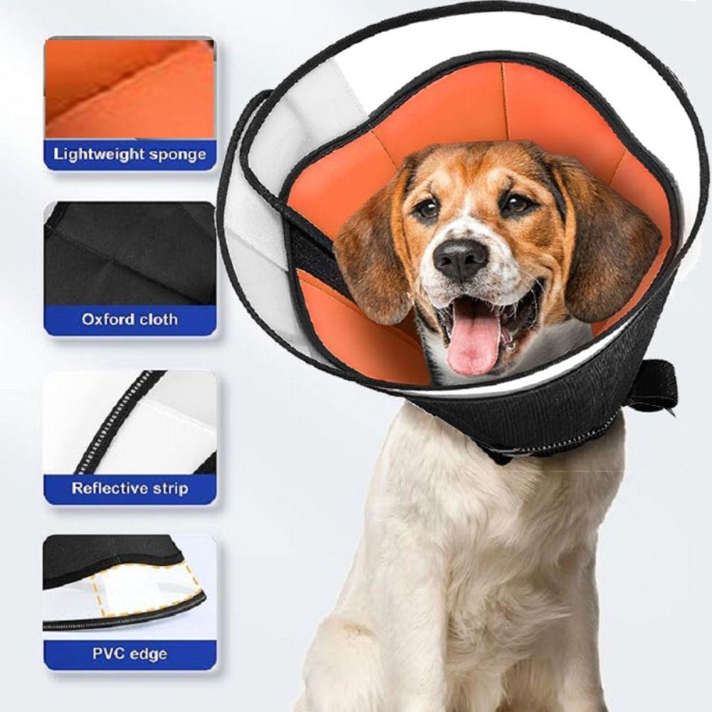 Soft Pet Anti-bite Collar Adjustable Elizabethan Collar Recovery Collar  Prevent Licking Wounds