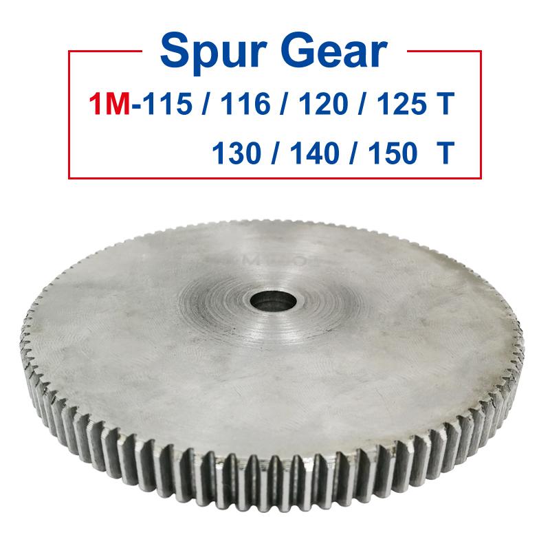 1 Piece Spur Gear 1M115/116/120/125/130/140/150T Rough Hole 10/12mm Gear Wheel 45#carbon Steel Material Motor Gear Thickness 10
