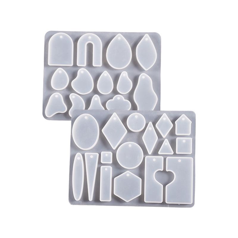 Poppy DIY Silicone Molds for Crystal Epoxy Resin Earrings and Heart, Triangle, Oval Pendants