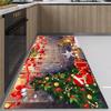Christmas Tree Rug Non-slip Soft Crystal Pile Rug Bathroom Doormat Living Room Entrance Rug Hallway Home Decorations