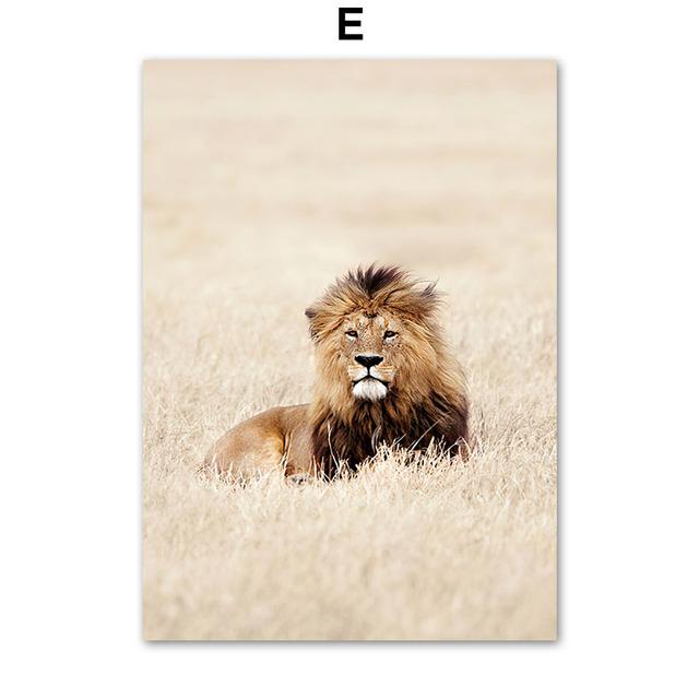 Grains of Sand Arches Grass Reed Palm Cactus Giraffe Nordic Wall Art For Living Room Dec Canvas Painting Poster Print Wall Decor No Frame