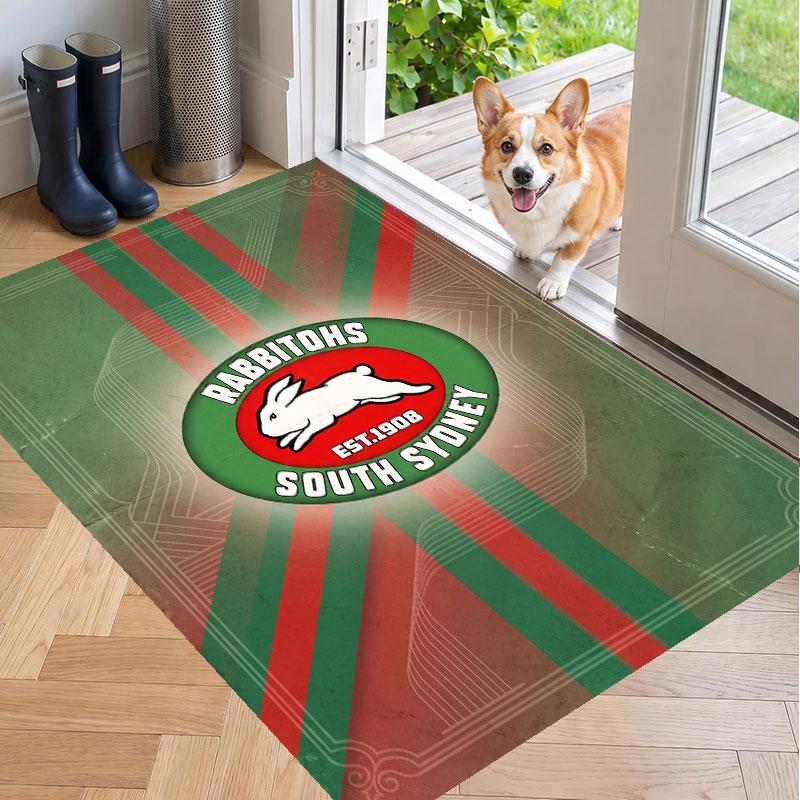 Soft Floor Carpet South Sydney Rabbitohs Pattern Area Rug Decorative Mat For Home Room Decoration