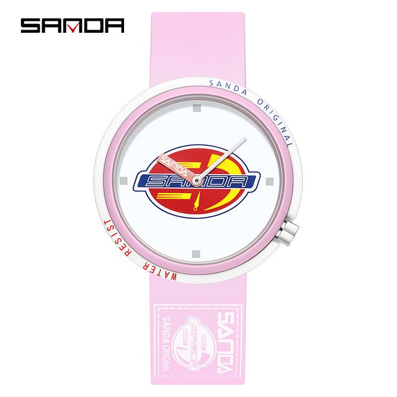 Sanda Creative Quartz Cosplay Watch - Unisex Silicone Fashion for Youth & Students