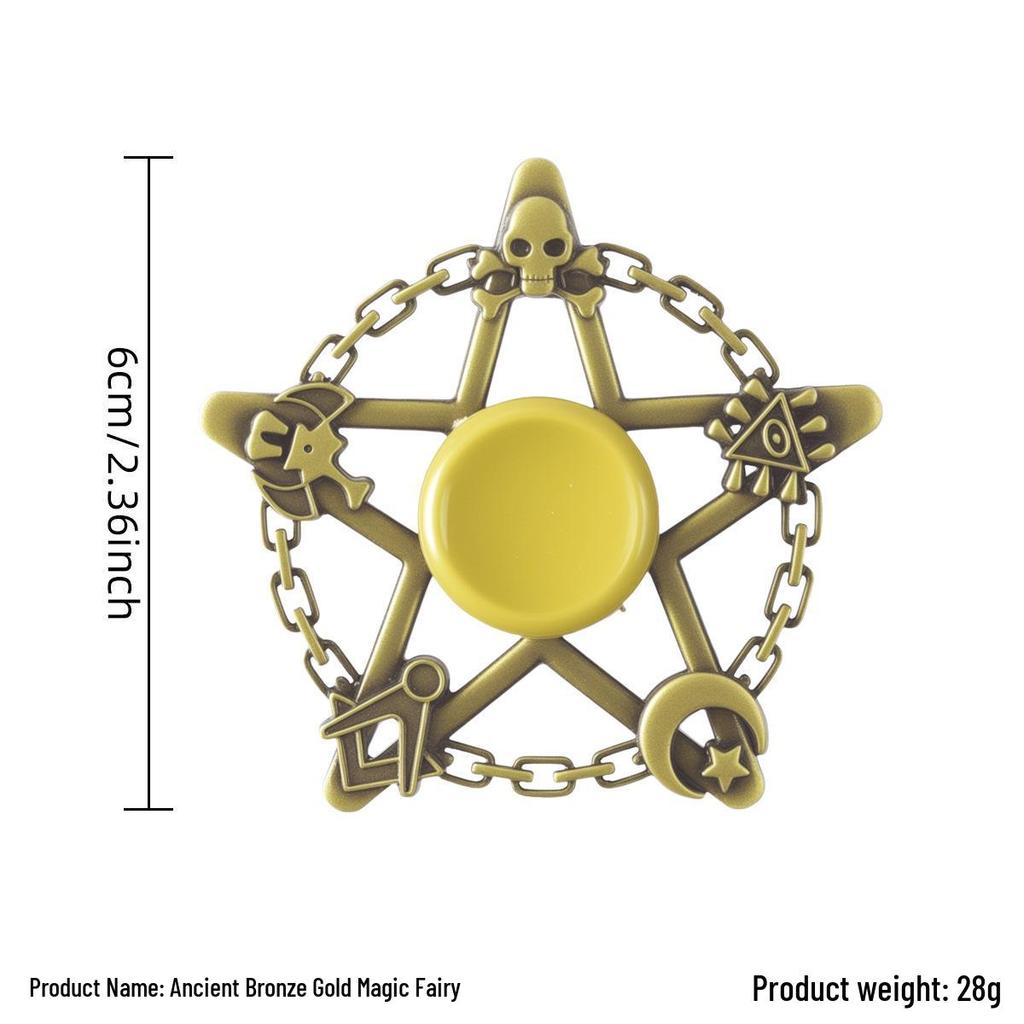 Ancient Bronze Zinc Alloy Cross Fingertip Spinner - EDC Decompression Toy  