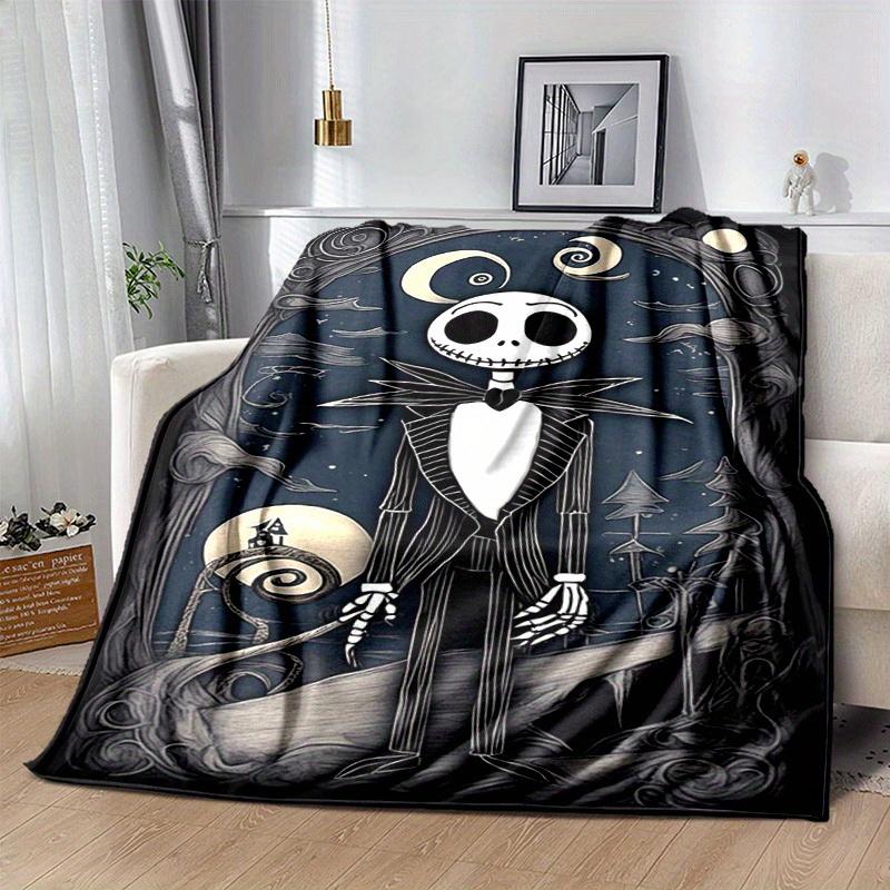 1pc The Nightmare Before Christmas Printing Blanket - Soft, All-Season Throw for Living Room, Bedroom,Personalized Gift with Adorable Cartoon Design