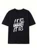 Unisex's Summer Round Neck Short Sleeve Casual Pure Cotton Interesting Letters  Pattern T-Shirt
