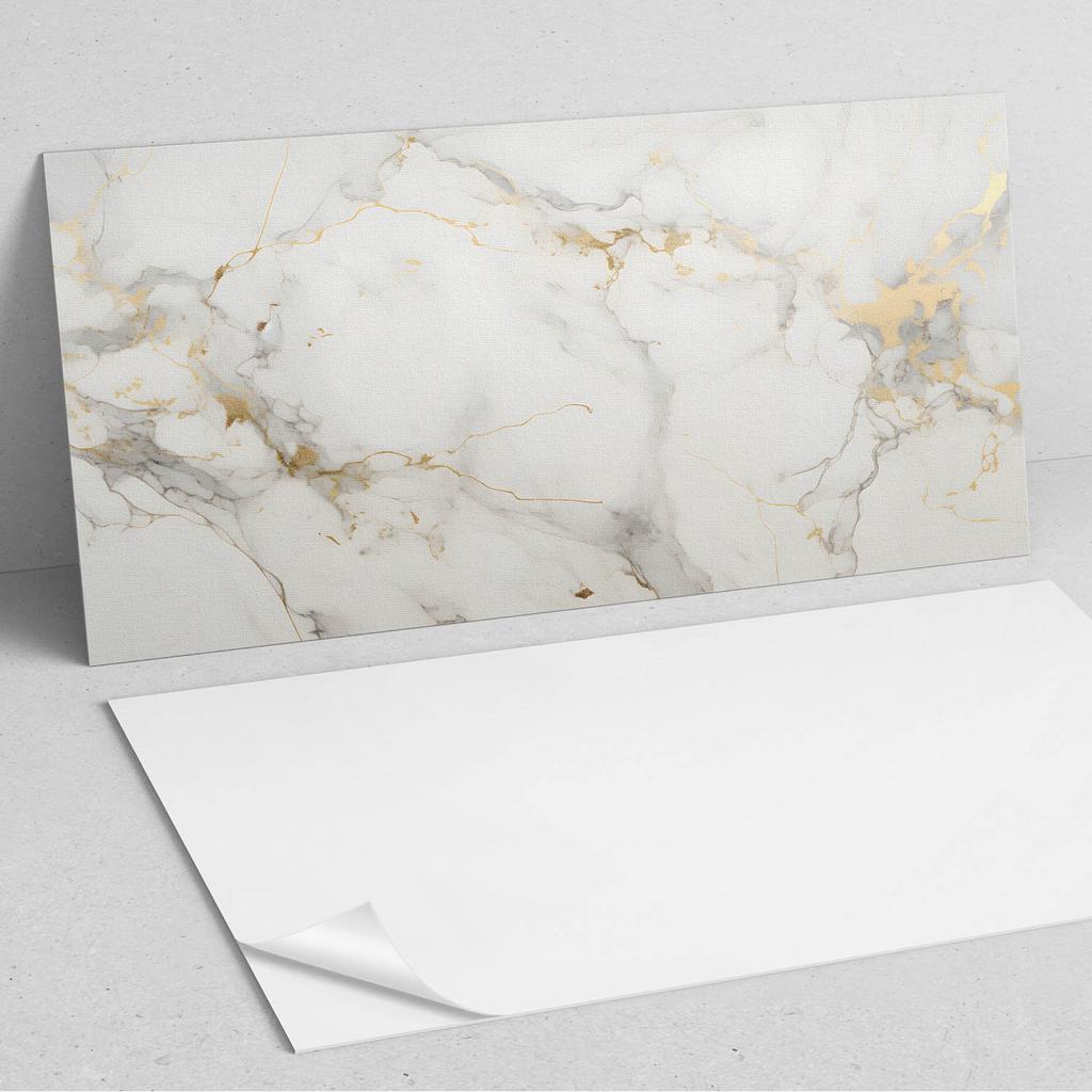 Naklejany Panel Dekoracyjny Do Szybkiej Odmiany Ściany 100X50 Cm Elegancki Marmurowy Wzór
