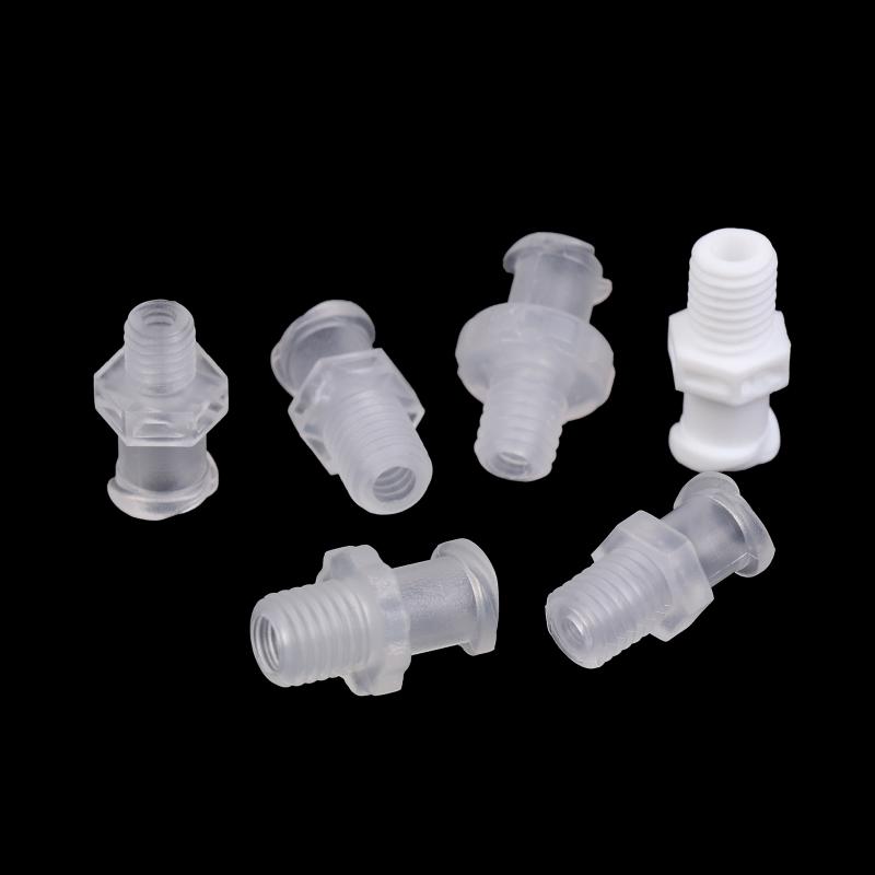 Luer závit 1/4-28Unf M6 M5 Adaptér PP Plastový Vzduchový Ventil Trubice Dávkování Lepidla Subbalení Stříkačka Tělo Spojka