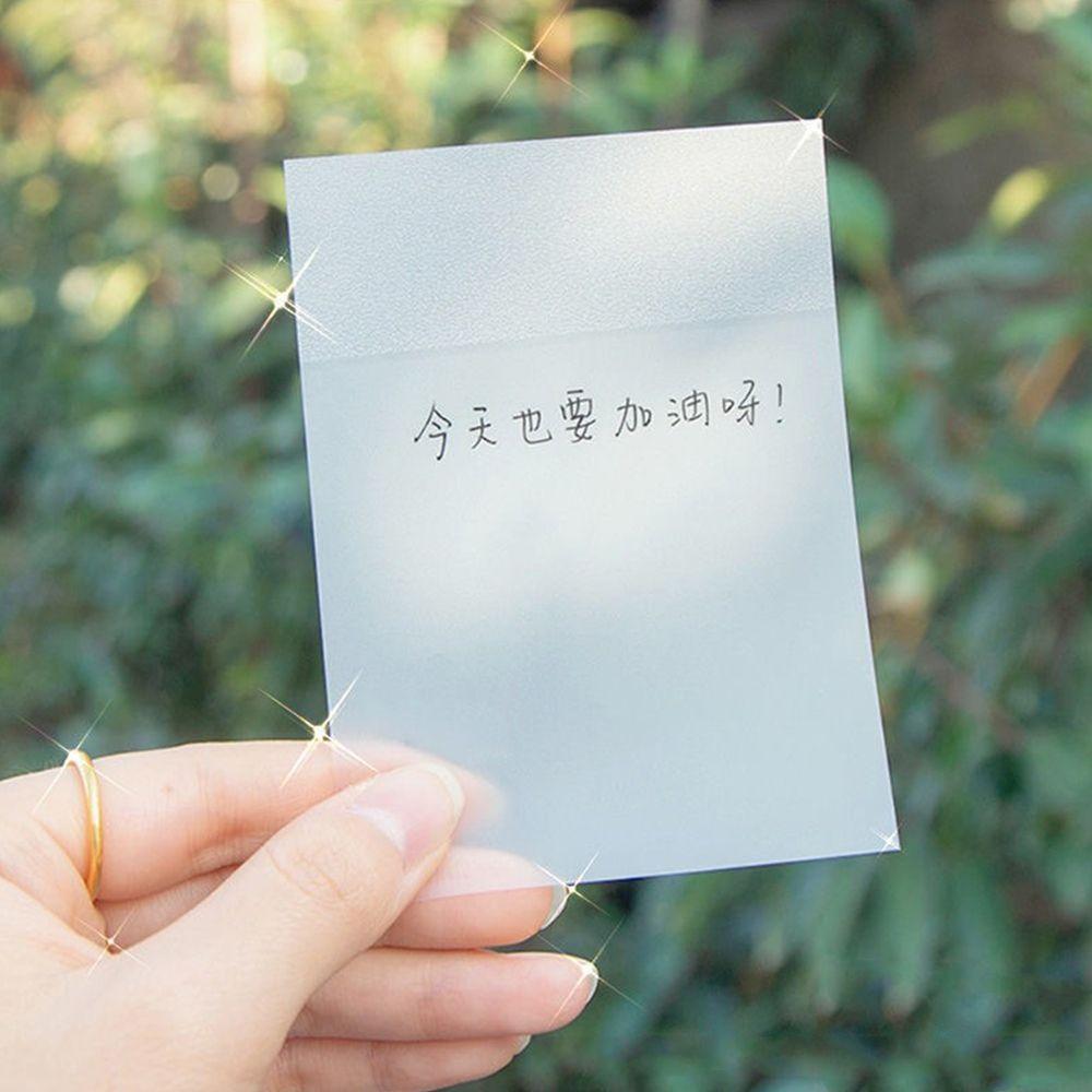 Office School Supplies PET Memo Pad Planner Sticker Transparent Sticky Notes Daily To Do List