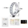 European-American S925 Silver Moissanite Star Micro-Inlay Ring – Luxury Fashion for Women