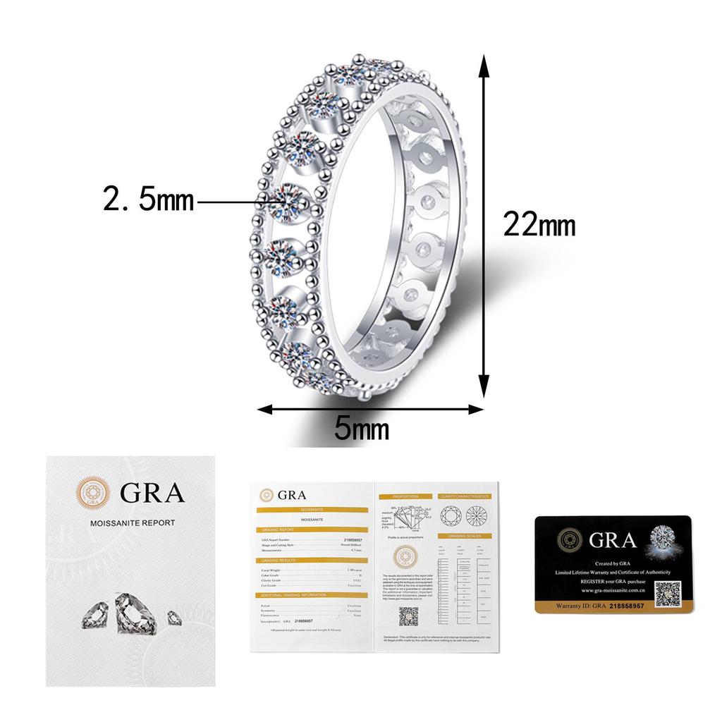 European-American S925 Silver Moissanite Star Micro-Inlay Ring – Luxury Fashion for Women