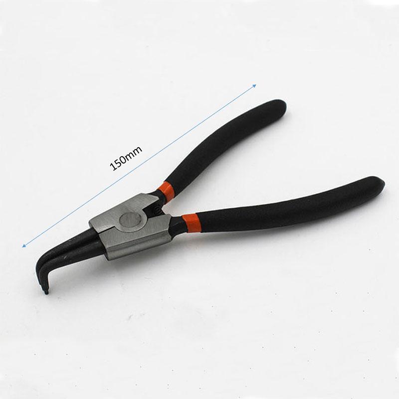 7'' Long Nose Plier Staight Bent Plier Inner Outer Retaining Snap Ring Remover Tool Multifunctional Snap Ring Circlip Pliers For