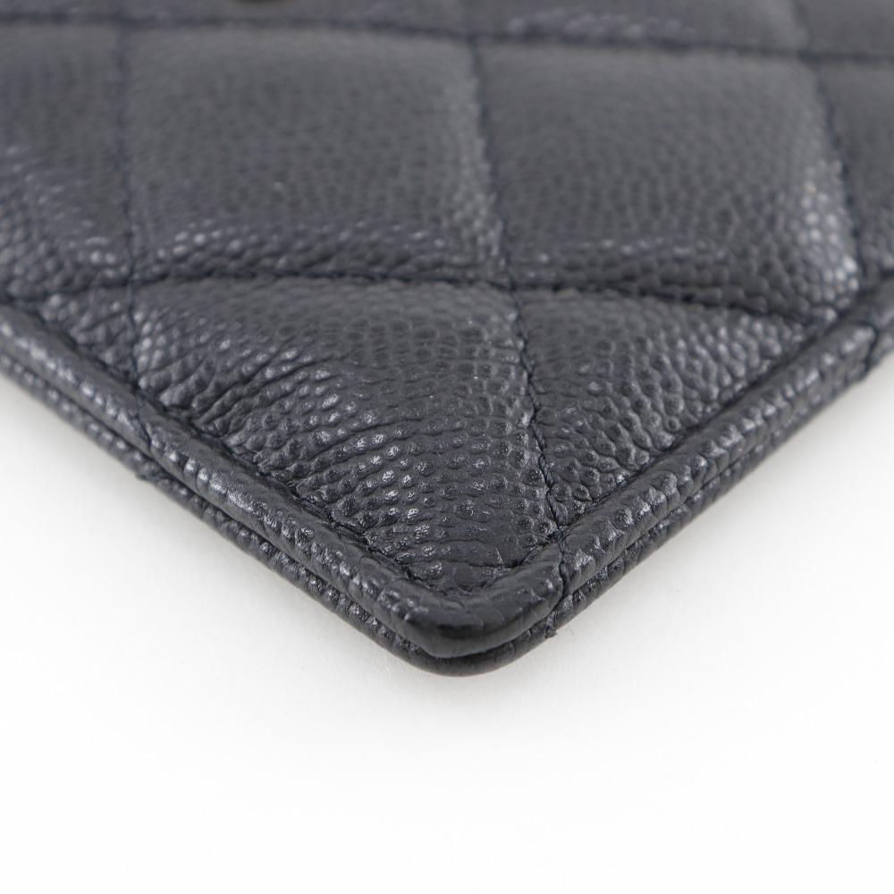 CHANEL Matelasse Card Case AP3595 Gold Hardware COCO Mark black/Cabin skin Women Used