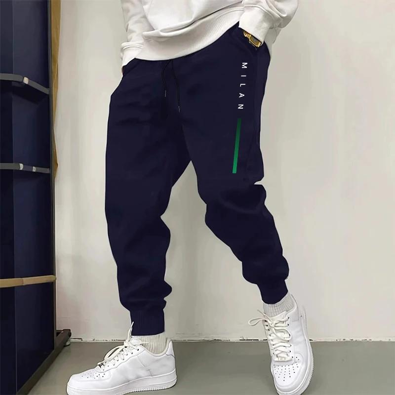 Italy Print Mens Casual Pants New Style Autumn Winter Joggers Male Fashion Streetwear Lounge Wear Outdoor Sporty Sweatpants