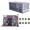 MOC Mini City Soldiers Prison Thief Figures Police Officer Building Blocks Model Street Lamp Monitor Parts Brick Toy For Kids