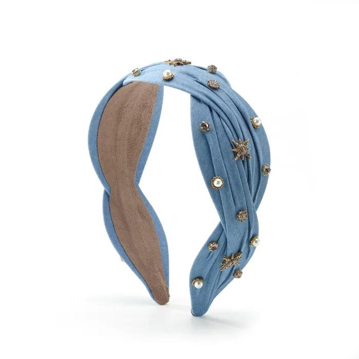 Signature Etoile Crystal Denim Head Band