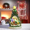 M-Modern-Christmas Tree Light House Music Decoration Adult Children Rotating Train Winter Scene House Desktop Holiday Decor