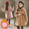 3 4 5 6 8 10 12 Years Girls Wool Coat Autumn Winter Korean Version Long Kids Jacket Double Breasted Children Outerwear Clothing