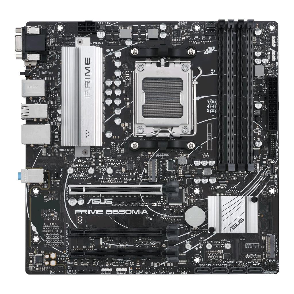Asus AMD Socket AM5 Compatible B650M Chipset Motherboard PRIME Authorized Distributor Product Micro-ATX B650M-A/CSM/Domestic
