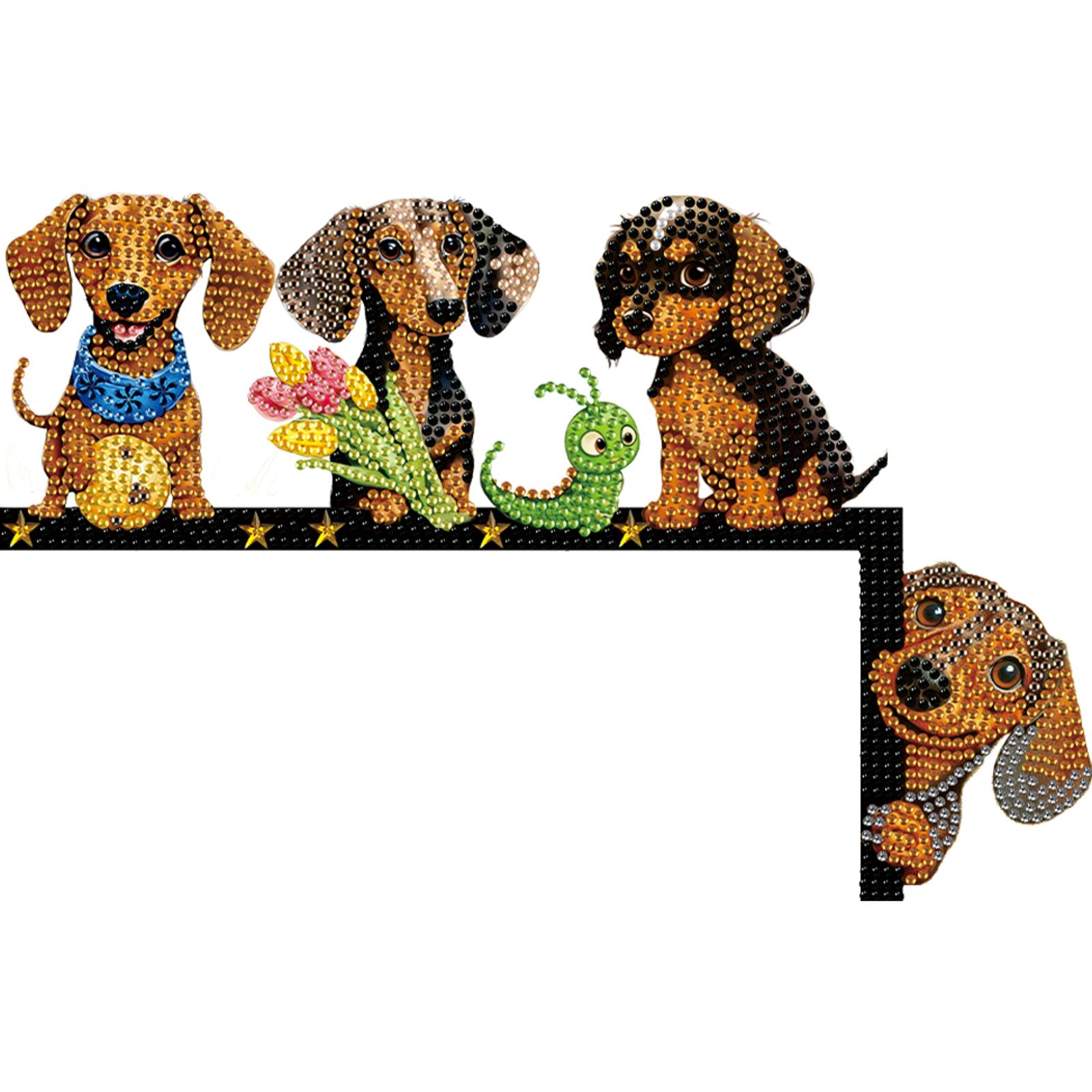 Dachshund Diamond Painting Door Corner Sign Dog Diamond Art Door Right Angle Sign 5D DIY Wooden Door Topper for Party Favors China Mainland