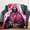 Custom Name Horror Movie Mashup blanket for Couch & Bed, Plush Cozy Fuzzy Blanket Super Soft & Warm Blankets for Fall and Winter. 0908133