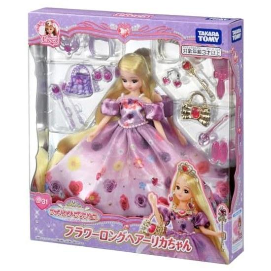 Takara Tomy Licca-chan Doll LD-31 Fantasy Princess Flower Long Hair Dress-up Play Toy Age 3 Up