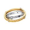 Drehring Design Sterling Silber 14K Gold Plated Zirkonia Ring Damenring 163136C01
