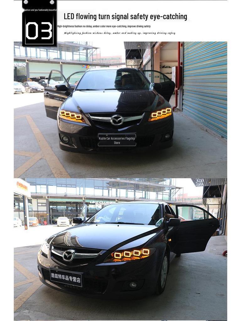 Bugatti-Style LED Daytime Running Lights & Turn Signals for Mazda 6