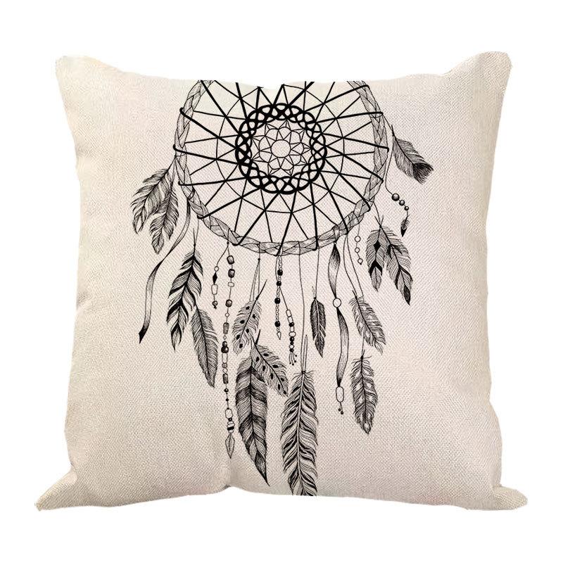 Dreamcatcher Printed Bay Window Decoration Pillow Case Car Waist Pad Pillow Sofa